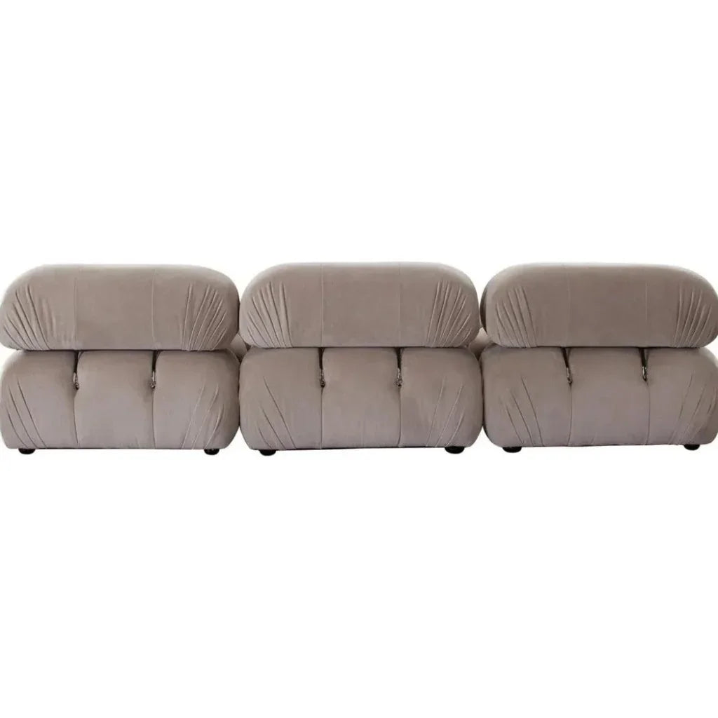 Paloma 4PC Reversible Chaise Sectional Mink Tan Velvet - LOOMLAN - Diamond Sofa - Sectionals