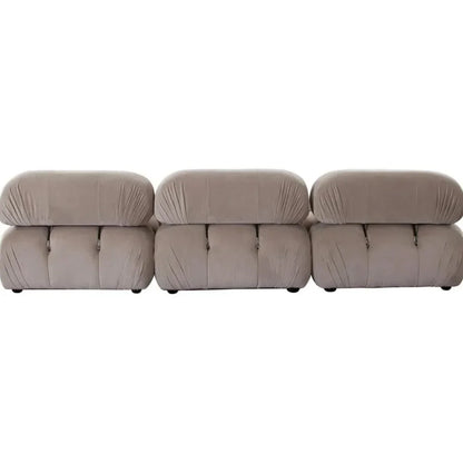 Paloma 4PC Reversible Chaise Sectional Mink Tan Velvet - LOOMLAN - Diamond Sofa - Sectionals