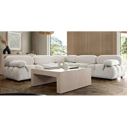 Paloma 5PC Corner Sectional Light Cream Velvet - LOOMLAN - Diamond Sofa - Sectionals
