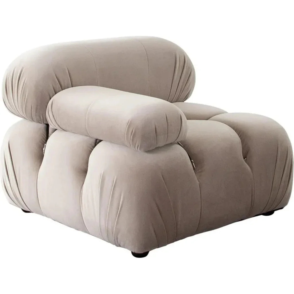 Paloma 5PC Modular 111 Corner Sectional Mink Tan Velvet - LOOMLAN - Diamond Sofa - Sectionals