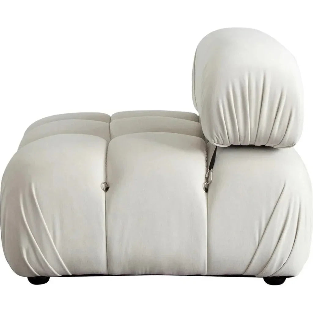 Paloma Armless Chair in Light Cream Velvet - LOOMLAN - Diamond Sofa - Sofas & Loveseats