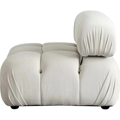 Paloma Armless Chair in Light Cream Velvet - LOOMLAN - Diamond Sofa - Sofas & Loveseats