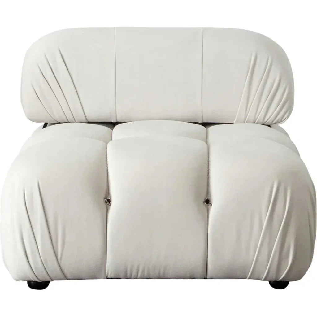 Paloma Armless Chair in Light Cream Velvet - LOOMLAN - Diamond Sofa - Sofas & Loveseats