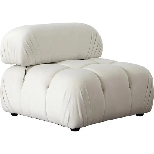 Paloma Armless Chair in Light Cream Velvet - LOOMLAN - Diamond Sofa - Sofas & Loveseats