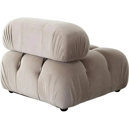 Paloma Armless Chair in Mink Tan Velvet - LOOMLAN - Diamond Sofa - Sofas & Loveseats