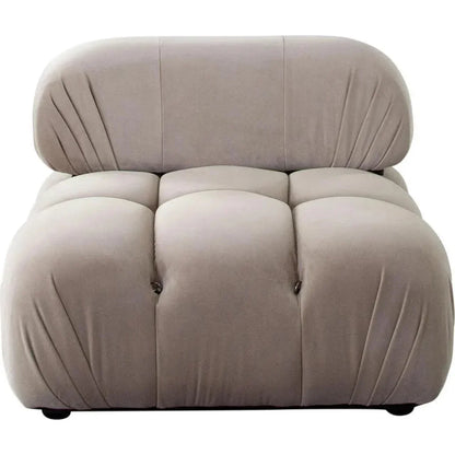 Paloma Armless Chair in Mink Tan Velvet - LOOMLAN - Diamond Sofa - Sofas & Loveseats