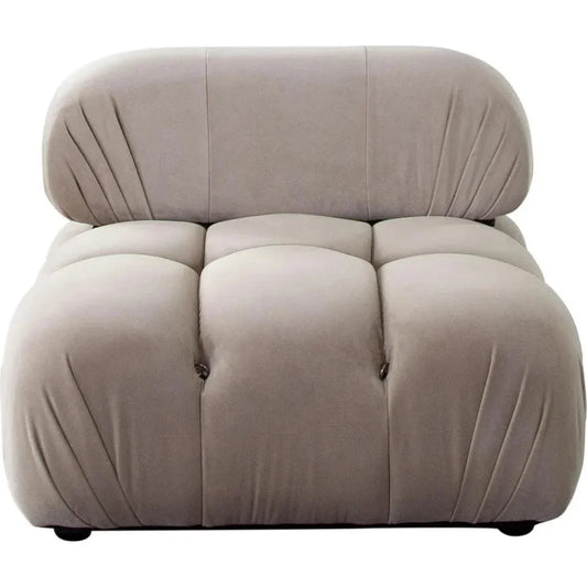 Paloma Armless Chair in Mink Tan Velvet - LOOMLAN - Diamond Sofa - Sofas & Loveseats