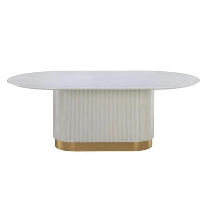 Paloma Marble Top Oval Dining Table-Dining Tables-SUNPAN-LOOMLAN