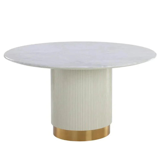 Paloma Marble Top Round Dining Table-Dining Tables-SUNPAN-LOOMLAN