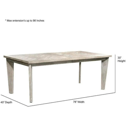 Panama Wood Extendable Dining Table Set for 6-Dining Table Sets-Panama Jack-LOOMLAN