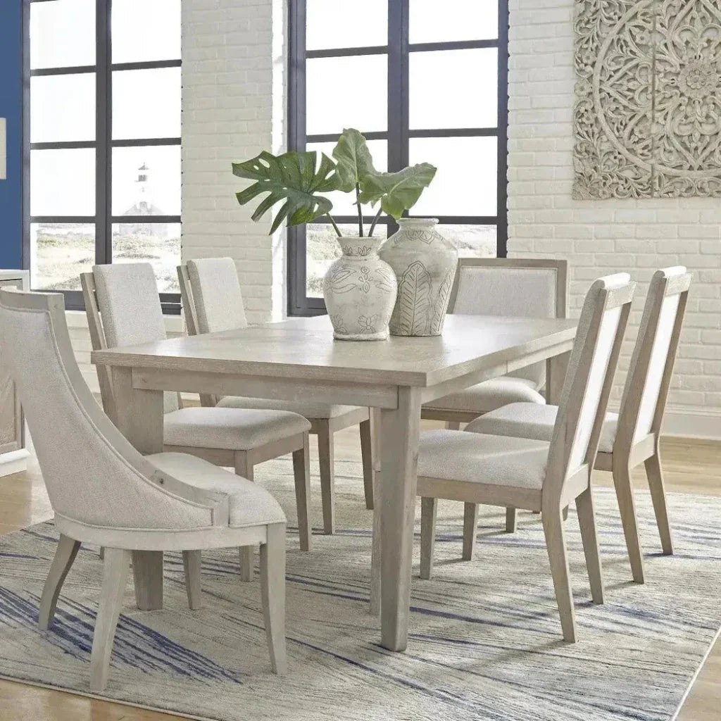Panama Wood Extendable Dining Table Set for 6-Dining Table Sets-Panama Jack-LOOMLAN