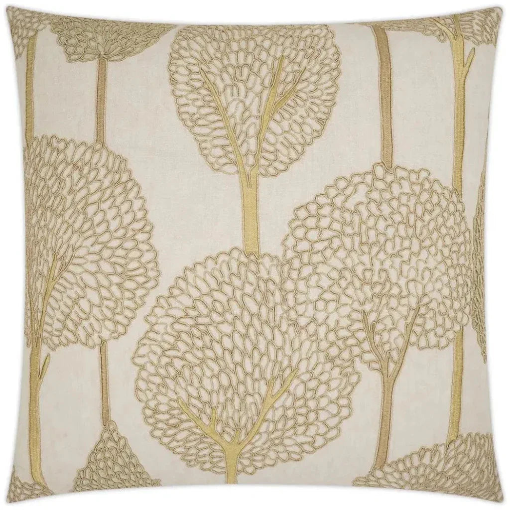 Pando Parchment Floral Tan Large Throw Pillow Insert - LOOMLAN - D.V. Kap - Throw Pillows