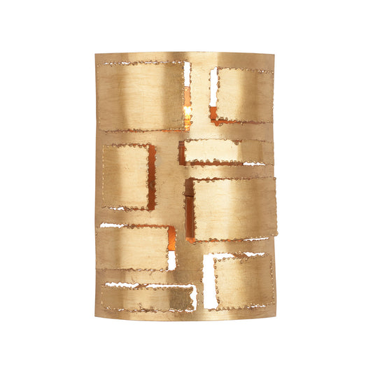 Pane Metal Golden Wall Sconce
