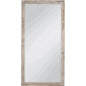 Pangea Wood White & Brown Vertical Floor Mirror-Floor Mirrors-Bassett Mirror-LOOMLAN