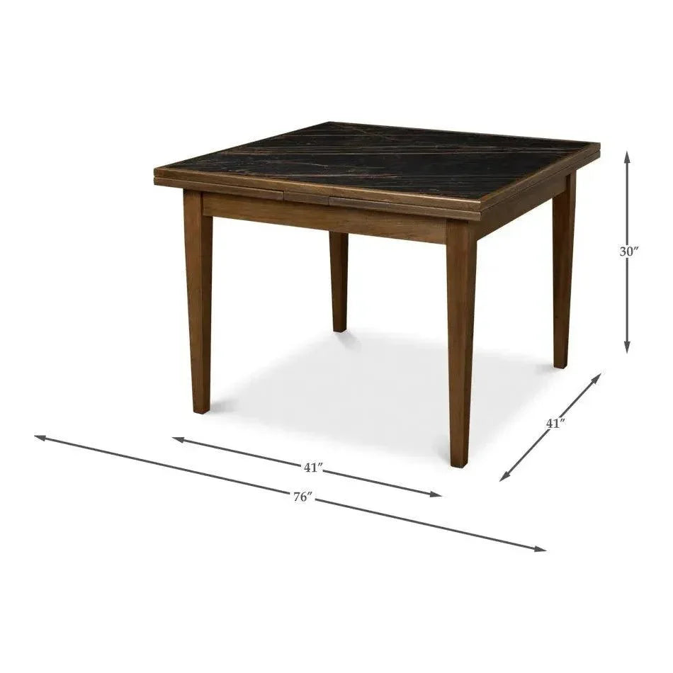Paolino Square Extendable Dining Table-Dining Tables-Sarreid-LOOMLAN