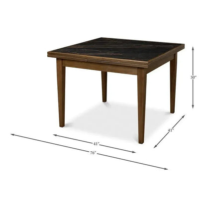 Paolino Square Extendable Dining Table-Dining Tables-Sarreid-LOOMLAN