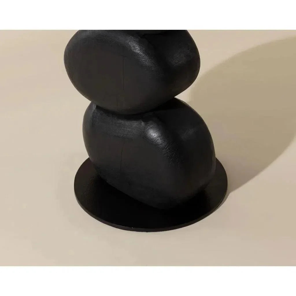 Paplo Wooden Round End Table - LOOMLAN - SUNPAN - Side Tables