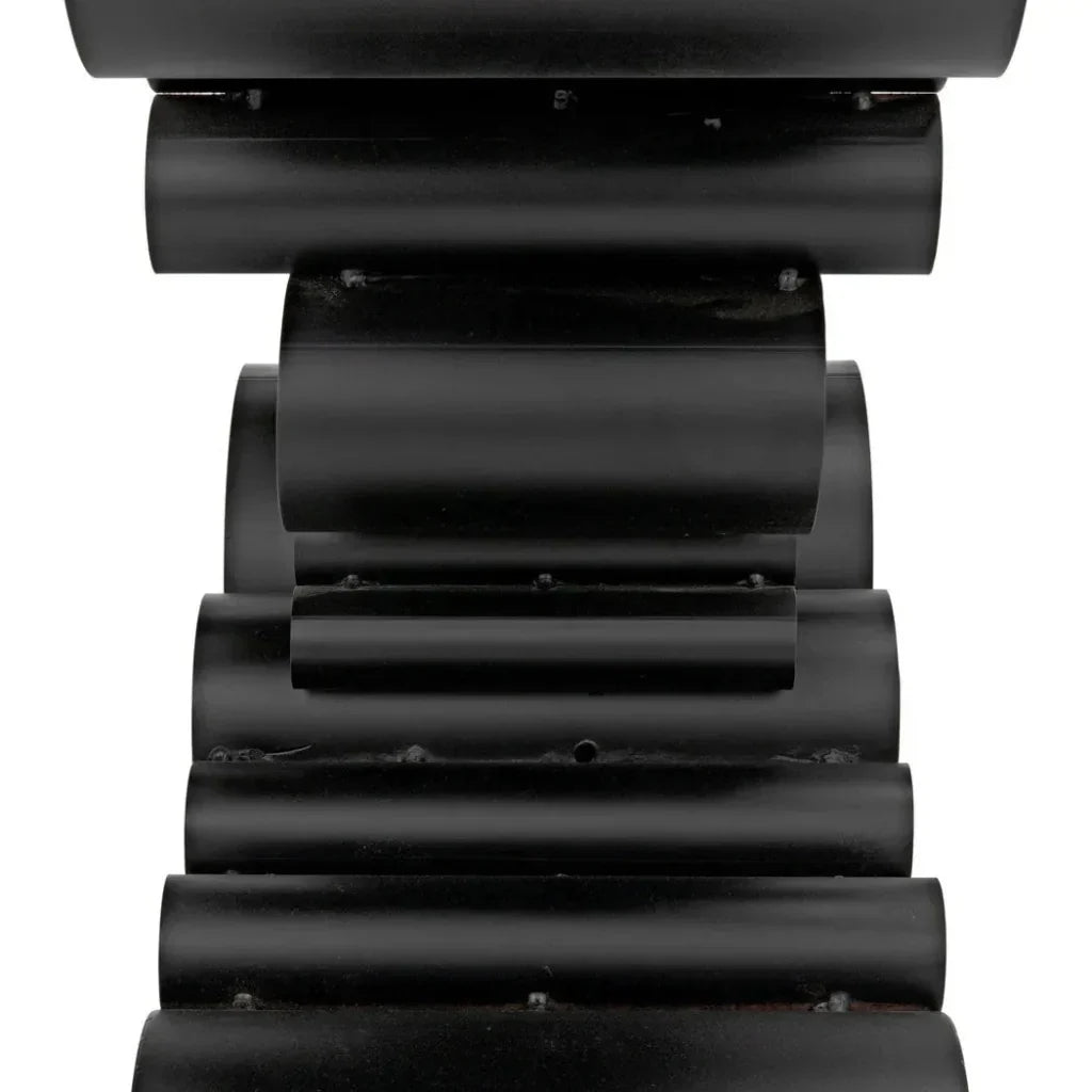 Paradox Console, Black Steel with Glass Top - LOOMLAN - Noir - Console Tables