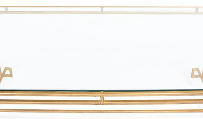 Parallel Lines Glass Top Coffee Table - LOOMLAN - Sarreid - Coffee Tables