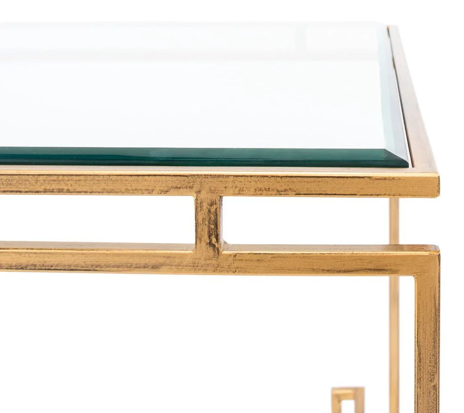 Parallel Lines Glass Top Coffee Table - LOOMLAN - Sarreid - Coffee Tables