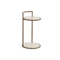 Parga Steel d Concrete Outdoor Round End Table - LOOMLAN - SUNPAN - Outdoor Side Tables
