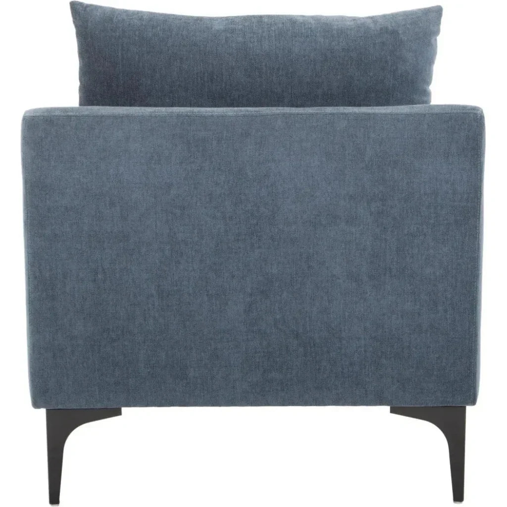 Paris Blue Accent Armchair For Living Room - LOOMLAN - Moe's Home - Club Chairs