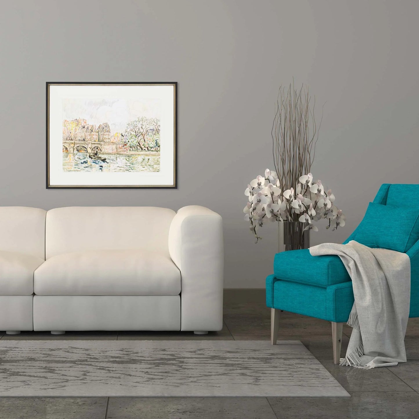 Paris Le Place Dauphine Framed Wall Art