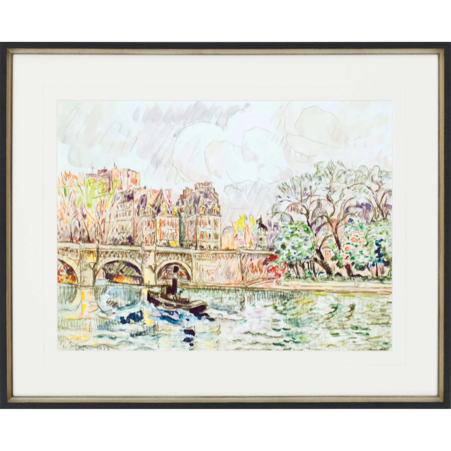 Paris Le Place Dauphine Framed Wall Art