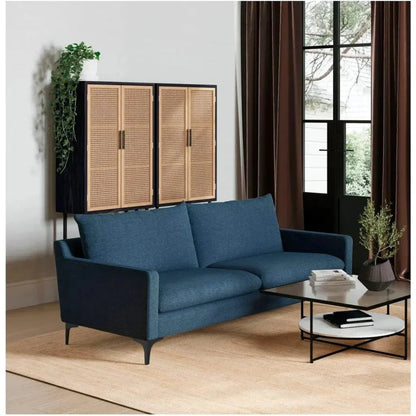 Paris Performance Fabric Blue Sofa - LOOMLAN - Moe's Home - Sofas & Loveseats