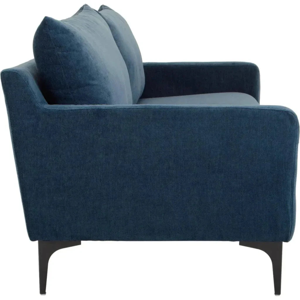 Paris Performance Fabric Blue Sofa - LOOMLAN - Moe's Home - Sofas & Loveseats