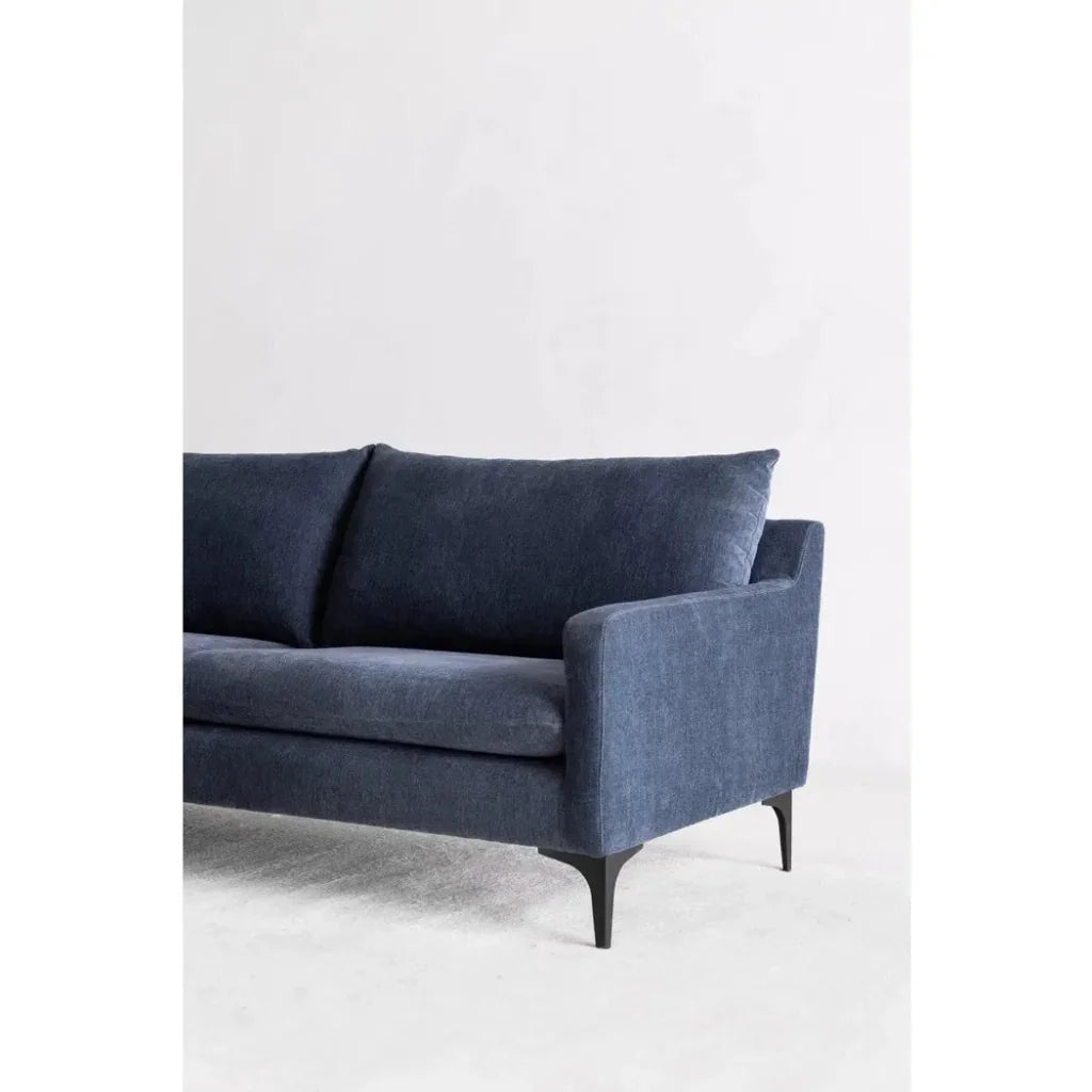 Paris Performance Fabric Blue Sofa - LOOMLAN - Moe's Home - Sofas & Loveseats
