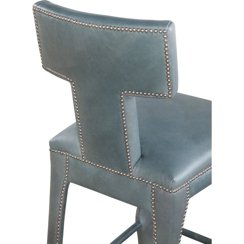 Paris Leather Stylish Elegance Barstool - LOOMLAN - Olivia + Quinn - Bar Stools