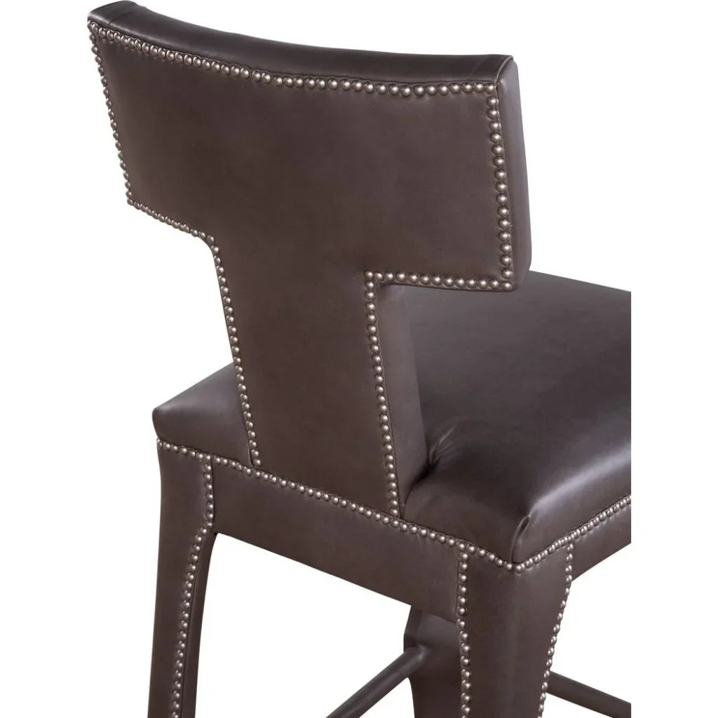 Paris Leather Stylish Elegance Barstool - LOOMLAN - Olivia + Quinn - Bar Stools