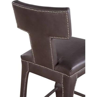 Paris Leather Stylish Elegance Barstool - LOOMLAN - Olivia + Quinn - Bar Stools