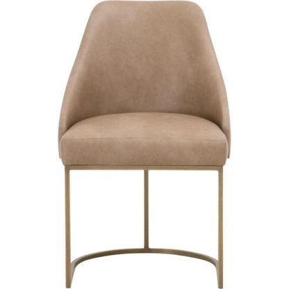 Parissa Leather Armless Dining Chair 2PC - LOOMLAN - Essentials For Living - Dining Chairs