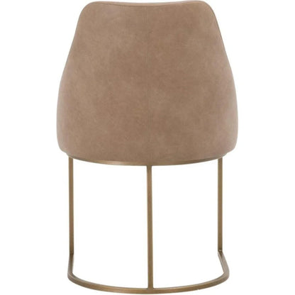 Parissa Leather Armless Dining Chair 2PC - LOOMLAN - Essentials For Living - Dining Chairs