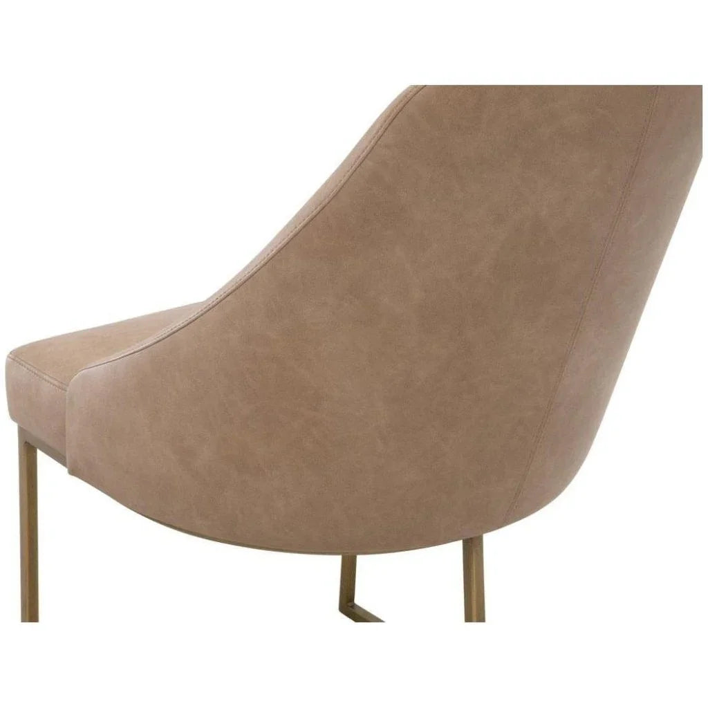 Parissa Leather Armless Dining Chair 2PC - LOOMLAN - Essentials For Living - Dining Chairs