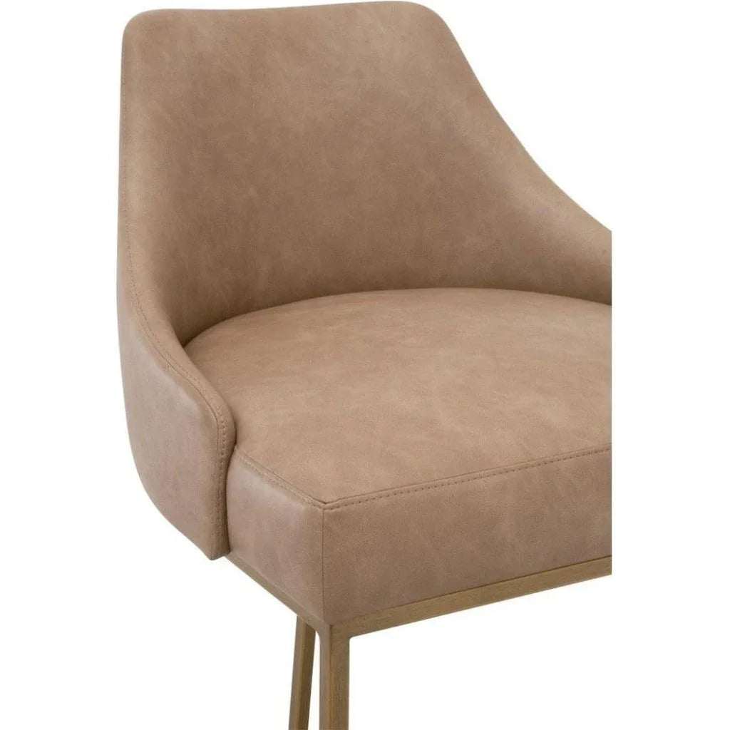 Parissa Leather Counter Stool 2PC - LOOMLAN - Essentials For Living - Counter Stools