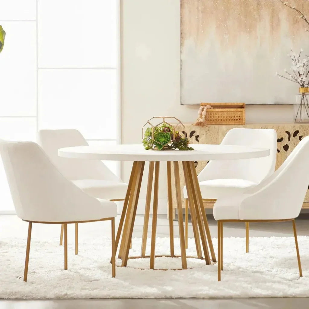 Parissa Performance Fabric Armless Dining Chair 2PC - LOOMLAN - Essentials For Living - Dining Chairs