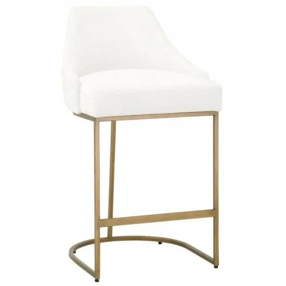 Parissa Counter Stool 2PC LiveSmart White - LOOMLAN - Essentials For Living - Counter Stools