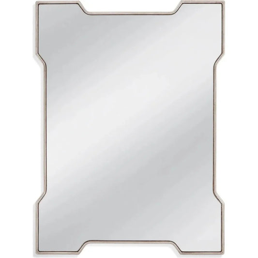 Park Place Metal Silver Vertical Wall Mirror - LOOMLAN - Bassett Mirror - Wall Mirrors