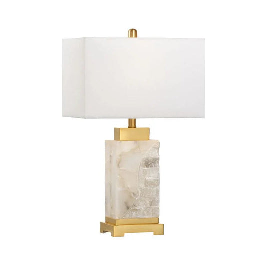 Park Place Natural White Alabaster Table Lamp - LOOMLAN - Chelsea House - Table Lamps