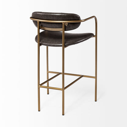 Parker Brown Faux Leather Counter Stool