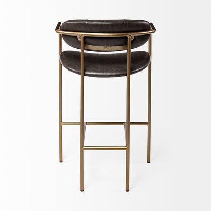Parker Brown Faux Leather Counter Stool