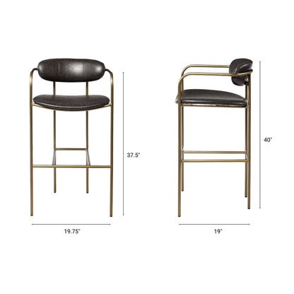 Parker Faux Leather Barstool