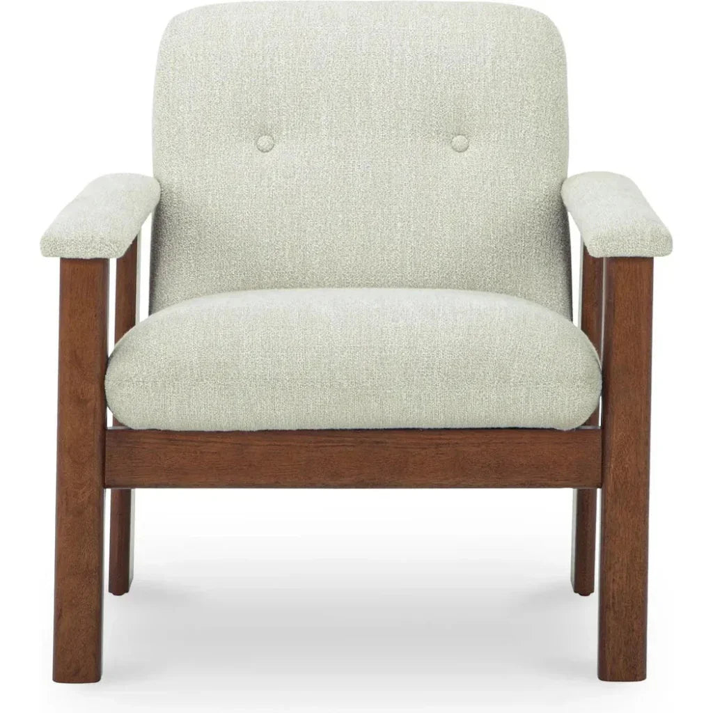 Parker Performance Wood Lounge Armchair-Lounge Chairs-Moe's Home-Beige-LOOMLAN