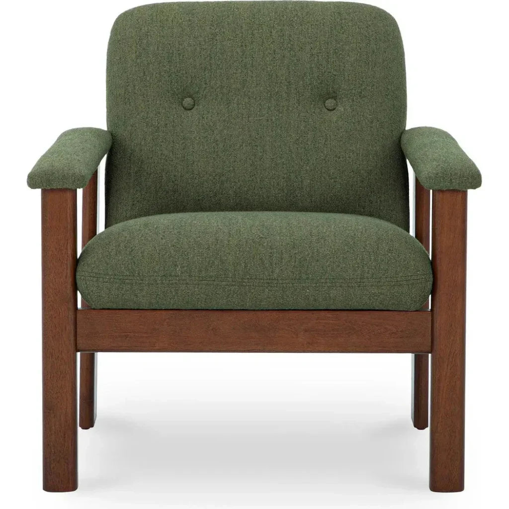 Parker Performance Wood Lounge Armchair-Lounge Chairs-Moe's Home-Green-LOOMLAN