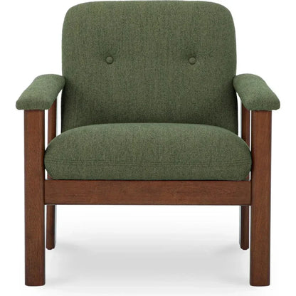 Parker Performance Wood Lounge Armchair-Lounge Chairs-Moe's Home-Green-LOOMLAN