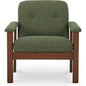 Parker Performance Wood Lounge Armchair-Lounge Chairs-Moe's Home-Green-LOOMLAN