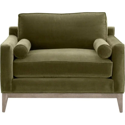 Parker Post Wood Olive Modern Sofa Chair - LOOMLAN - Essentials For Living - Sofas & Loveseats
